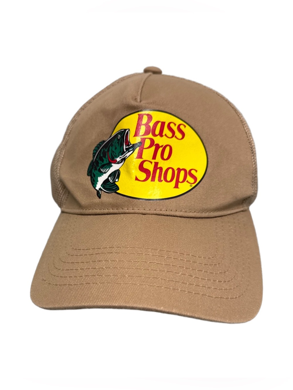 Bass Pro Shops Tan Fishing Trucker Hat Cap OSFM
